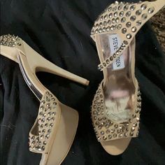 Very Cool, Never Worn Steven Madden Spikes Suede High Heels Beige Wedge Heel Party Shoes, Beige Wedge Heels For Party, Colored Heels, Colorful Heels, Suede High Heels, Steve Madden Shoes, Shoes Women Heels, Steve Madden, Shoes Heels