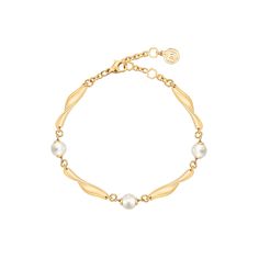 Inspired by the undulating lines of the sea, the bracelet's wavy curves are crafted with intricate detail and featuring 100% handcrafted pearls, adding a touch of elegance to any outfit. Made of high-quality anti-allergy stainless steel to replace traditional high-polluted precious metal.   This versatile piece can be worn alone for an urban chic look or layered with other bracelet for a statement style. The "Undulation" bracelet is a timeless accessory suitable for any occasion. It is a must-ha Elegant Gold Bracelet With Pearl Charm, Elegant Wavy Oyster Bracelet, Pearl Bracelet Gold, Cotton Pouch, Blue Box, Sustainable Jewelry, Timeless Accessories, Insta Posts, Precious Metal