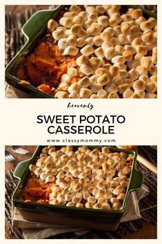 sweet potato casserole with marshmallows in it