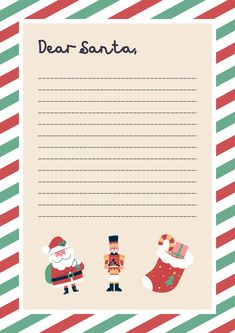 a christmas letter with santa and his stocking