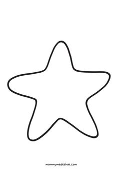 a starfish outline on a white background