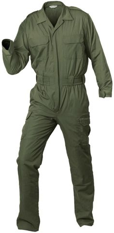 The United Unifom CDCR Rip-Stretch Jumpsuit is engineered to give you 15% stretch and solid protection while on duty. Features: Fabric: 65% Polyester / 35% Cotton, 6.5 oz. per sq. yd. 10 oz. Per Linear yd.; Lightweight Mini Ripstretch Elastic Action Waistband Gusseted Diamond Crotch Double Reinforced Knee Panels 2 Chest Pockets With Speed Flaps And Pen Slot On Left Pocket 2 Cargo Pockets Featuring Inner Pockets And Speed Flaps 2 Front Side Seam Pockets 2 Rear Pockets With Speed Flaps Durable 2-W Fitted Solid Color Utility Overalls, Solid Color Fitted Utility Overalls, Fitted Utility Overalls In Solid Color, Janitor Uniform, Dark Green Uniform, Prison Uniform, Prison Jumpsuit, Stretch Jumpsuit, Utility Jumpsuit