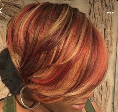 November Hair Color Ideas, Fall Hair Color For Black Women, Hairstyles With Color, Short Hair Images, Natural Hair Short Cuts, Bold Hair Color, Creative Hair Color, Short Hair Pixie Cuts, Quick Weave Hairstyles