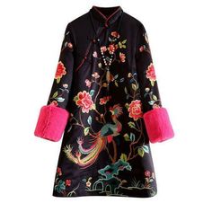 Chinese Style Womens Cotton Quilted Cheongsam Coat Embroidered Thicken Jackets L Item description Brand Unbranded Size S-3XL Size Type Regular Style Quilted Accents Embroidered Closure Button Collar Style Stand-Up Country/Region of Manufacture China Features Bodywarmer Fit Regular Garment Care Dry Clean Only MPN Does not apply Occasion Party/Cocktail Outer Shell Material Polyester Pattern Floral Season Winter Theme Ethnic Type Coat Vintage Yes Year of Manufacture 2020-2029   Shipment Payment Ret Embroidered Winter Outerwear With Stand Collar, Fitted Outerwear With Floral Embroidery And Stand Collar, Black Embroidered Long Sleeve Outerwear, Embroidered Stand Collar Outerwear For Fall, Long Sleeve Outerwear With Floral Embroidery For Fall, Winter Outerwear With Floral Embroidery And Stand Collar, Winter Fitted Outerwear With Embroidered Cuffs, Winter Outerwear With Floral Embroidery And Long Sleeves, Casual Outerwear With Floral Embroidery And Stand Collar