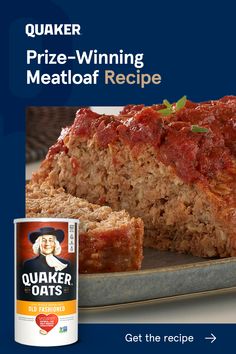 an advertisement for a meatloaf recipe is shown