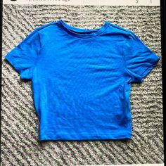 Target Wild Fable Cropped Baby Tee In Size Extra Small In A Blue Color The Material Is So Soft And The Shirt Is Brand New Condition Barely Worn Target Wild Fable, Wild Fable, Baby Tee, Infant Tees, Baby Blue, Target, Cute Outfits, Blue Color, Womens Tops