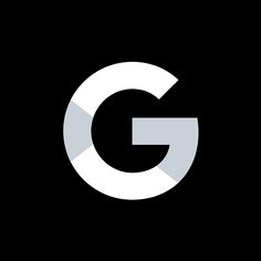 the letter g is shown in white on black