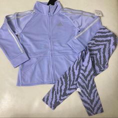 New 2 Pieces Included Adidas Sports Set With Long Sleeve, Adidas Long Sleeve Playwear Sets, Adidas Fitted Long Sleeve Sets, Adidas Winter Sets With Long Sleeve, Casual Adidas Sets For Spring, Adidas Winter Long Sleeve Sets, Long Sleeve Sports Sets For Fall, Purple Long Sleeve Sets For Winter, Fall Long Sleeve Sports Sets