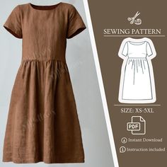 the sewing pattern for this dress is easy to sew