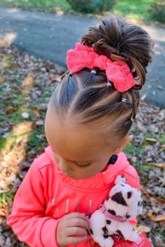 First Day Of School Hairstyles Prek, Elementary Hairstyles Girl, Pre K Hairstyles Girl, Girls Hair For School, Girlie Hairstyle, Hair Styles For Girls For School, School Picture Day Hairstyles For Kids, All Hair Up Hairstyles, Little Kid Hairstyles