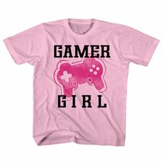 a pink t - shirt that says gamer girl