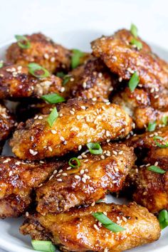 baked chicken wings with sesame seeds and seasoning