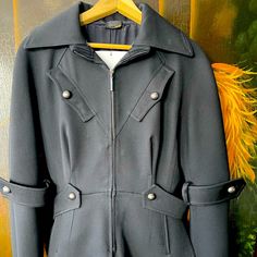 Used Fendi Coat - 100% Wool. Black. European Size 44, But Would Be Closer To A Us Size 6. Coat Has A Zipper Closure And Sleeves Are Cuffed. Slanted Breast Pockets With Button Closure. Coat Is Pleated In The Back And Has A Collar. Coat Is In Very Good Condition. Fendi Coat, Collar Coat, Wool Coat, The 100, Fendi, Jackets For Women, Size 6, Zipper, Wool