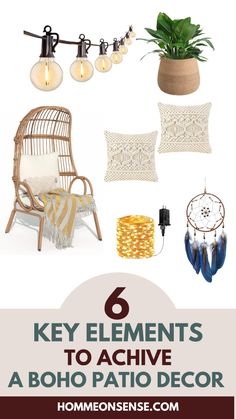 Transform your patio into a Boho oasis this summer! Discover the 6 essential elements for a stunning Boho patio décor, including vibrant textiles, eclectic furniture, unique accessories, patio lighting, lush greenery, outdoor rugs, and cozy seating. Perfect for an inviting outdoor retreat. Furniture Unique, Eclectic Furniture, Cozy Seating, Garden Swing