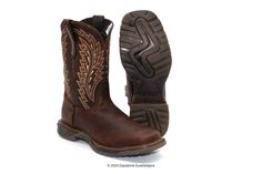 La bota de trabajo para una variedad de campos de trabajo con un toque Vaquero. La línea TUNDRA presenta la tecnología Shark Shield reforzando el talón y la punta de la parte superior de cuero, además de una suela versatil.Leather work boot, non-slip sole. Western Waterproof Boots With Reinforced Toe For Safety, Western Style Durable Waterproof Boots For Safety, Western Safety Boots With Round Toe, Western Style Impact Resistant Work Boots With Round Toe, Durable Western Waterproof Boots For Safety, Western Style Impact Resistant Work Boots For Outdoor, Western Style Impact Resistant Work Boots For Safety, Durable Western Style Waterproof Safety Boots, Western Snip Toe Work Boots With Impact Resistance