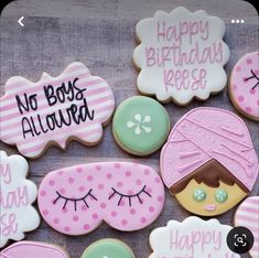 Spa Party Cookies Ideas, Spa Birthday Party Cookies, Spa Themed Party Food, Spa Day Cookies Decorated, Spa Themed Cupcakes, Spa Birthday Cookies, Spa Themed Cookies, Spa Day Cake Girl Birthday, Spa Day Cookies