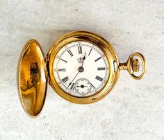 Antique Ladies Watch Tool Co Pocket Watch Engraved Gold Fill Hunter Case Gorgeous hand engraved case. It is engraved on both sides. One has a cartouche that is hand engraved with the initials GH. The cosmetic condition is excellent but it does not run. It is all original. This pocket watch is from my own collection, and was serviced a few years ago. It measures 33mm (1 5/16 ) in diameter. The overall measurement including the bow 43mm (1 11/16 inches). Timeless Engraved Pocket Watch, Antique Engraved Yellow Gold Watch Accessories, Timeless Engraved Compact Pocket Watch, Antique Gold Engraved Watch Accessories, Pocket Watch Antique, Run It, New Romantics, Rhinestone Bracelet, Ladies Watch