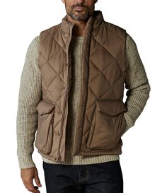 From The Normal Brand&#x2C; this puffer vest features:Quilted patternStand collarFull-zip closureEnvelope-style body pockets with flapsInterior cell phone pocketInsulation of polyesterShell of nylonMachine washImported. Mens Outerwear, Puffer Vest, Dillard's, Vest Jacket, Puffer, Cell Phone, Clothes