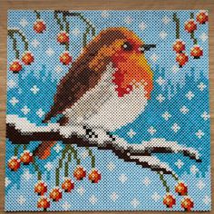 Strijkkralen schilderij Hama Beads Animals, Hama Beads Christmas, Ironing Beads, Hama Art, Pony Bead Projects, Hamma Beads Ideas, Pokemon Bead, Easy Perler Beads Ideas, 3d Perler Bead