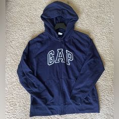 -Perfect Condition ( Brand New) - No Stains/ Flaws -Runs Small More Like A M/L Feel Free To Ask Any Questions/ Send Offers Gap Zip Up Hoodie, Hoodie Gap, Outfit Inspo Casual, Gap Sweater, Black Zip Ups, Blue Hoodie, Dream Clothes, Zip Up Hoodie, Colorful Hoodies