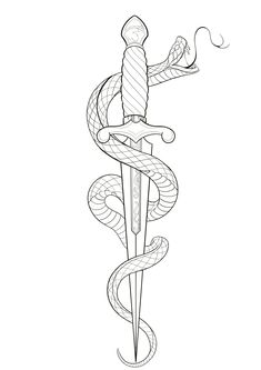 Snake Tattoo Outline Stencil, Snake Around Dagger Tattoo, Tattoo Stencils Snake, Snake And Dagger Tattoo Design, Leg Tattoo Outline, Leg Tattoo Men Stencil, Snake Outline Tattoo, Snake Tattoo Template, Dagger And Snake Tattoo