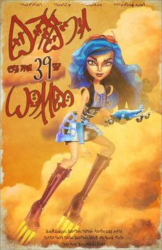 an advertisement for the 3rd world tour with a girl on a skateboard and clouds in the background