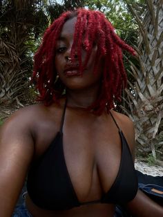 Red Locs, Hair Projects, Punk Hair, Pretty Hair Color, Afro Punk, Black Natural Hairstyles, African Beauty