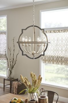 Inspired by the geometric lines found on vintage mirrors, Eula is a balanced blend of modern farmhouse meets old world elegance. The decorative edges on the outer frame surround the curved candles, allowing the light to fully shine through. Kichler Elula 6-Light Antique Farmhouse Chandelier | 82269 Chandelier Dining Room Farmhouse, Curved Candles, Grey Farmhouse, Chandelier Chain, Farmhouse Kitchen Lighting, Cage Chandelier, Farmhouse Chandelier, Kichler Lighting, Vintage Mirrors