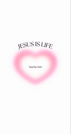 jesus is life live for him on the cover of his book, love for him