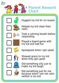 the parent reward chart for children to learn how to read and understand their child's feelings