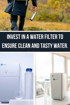 the water filterr to ensure clean and tasty water is on display in this advertisement