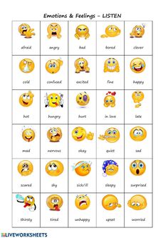 the emotions and feelings worksheet for kids to learn with their own hands,