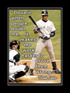 a baseball player holding a bat next to home plate with a quote from the catcher