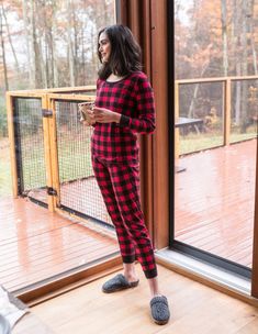 red and black plaid women's cotton pajama Comfy Pjs, Plaid Pajama, Pyjamas Womens, Plaid Pajama Pants, Kids Pjs, Comfortable Pajamas, Cotton Pajamas, Matching Family Pajamas, Plaid Pajamas