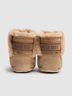 Suede upper. Front lace-up closure. Logo details. Lined. Rubber sole Brown Winter Boots With Soft Sole, Outdoor Boots With Soft Sole And Round Toe, Soft Sole Round Toe Winter Boots, Winter Boots With Soft Sole And Round Toe, Knitwear Outfit, Moon Boot, Walker Shoes, Moon Boots, Brown Girl