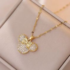 42797372178571 Mouse Necklace, Cartoon Disney, Zircon Necklace, Swarovski Necklace, Rose Gold Chain, Elegant Necklace, Gold Necklace Women, Mickey And Minnie, Tiffany And Co