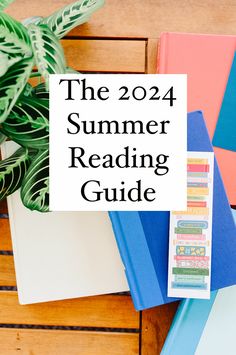 the 2021 summer reading guide with books and plants