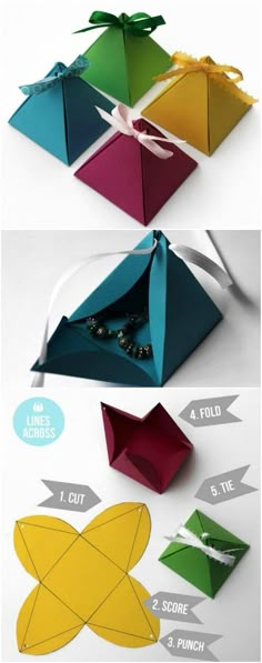 the instructions for how to make an origami box