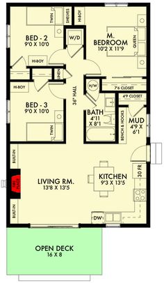 the floor plan for a two bedroom apartment