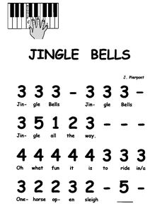 an image of a sheet with the words jingle bells written in black and white on it