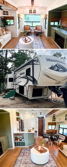 the interior and exterior of an rv home