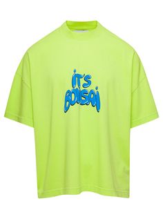 T-shirt Crewneck Short sleeves Front logo print Straight hem Tonal stitching Acid green Cotton Oversized fitComposition: 100% Cotton Green T Shirt, Boutique Stores, Minimalist Wardrobe, Green Tshirt, Shopping Sites, Engineered Garments, Luxury Shop, Green Cotton, Luxury Boutique