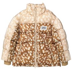 NWT $1790 Burberry Goose Down Barwick ECONYL Deer Print Puffer Jacket Honey L. Armpit to armpit is 23.6 “ Shoulder to shoulder is 20.9” Jacket length is 27.6” Stand Up Collar, Print Jacket, New Wardrobe, Look Cool, Puffer Jacket, Aesthetic Clothes, Fashion Inspo Outfits