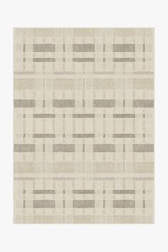 a beige and grey rug with lines on it