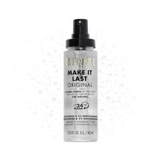 Makeup Finishing Spray, Fixing Spray, Milani Cosmetics, Finishing Spray, Makeup Setting Spray, Eyeshadow Primer, Long Lasting Makeup, Spray Can, Makeup Primer