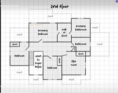 a floor plan for a house with two floors