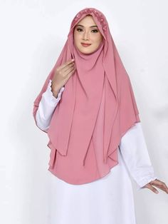 Woman Instant Hijab Material: Ceruty Babydoll Premium * Khimar Combination Veil fused * Materials fall, smooth, not easy to wrinkle * Cool Material So It's Not Hot When Used * Comfortable and non-seeing materials Neat stitches Guaranteed quality * There is a rope that can be tied behind the head * Size details * Front Length : 93cm * Back Length: 112cm NOTE :  Color may differ slightly from photos due to different monitor settings. The placement of a print or pattern on a product may vary SHIPPING Policy - All orders will be shipped from Indonesia via standard post - Express shipping by request, just contact us by message before purchasing - Leave your phone number / email for delivery needed - We don't accept refund for product sent to you with any reasons. Please make sure that you have Arabian Mask Niqab, Casual Pink Hijab, Hijab With Niqab, Khimar Niqab, Hijab Material, Face In Hole, Simple Hijab, Head Coverings, Hijab Niqab