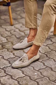 Brabion Levanzo Beige Suede Tassel Loafers 2024 Color, Suede Tassel, Loafer Sneakers, Beige Shoes, Tassel Loafers, Color Code, Leather Loafers, Summer 2024, Beige Color