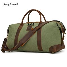 Large Leather Canvas Travel Bag Vintage Cool Crumpled Travel Handbags Waterproof bag Luggage bag Crossbody Duffle Bag For Men Army Green Main Features: Material Quality: 🌟 Main Material:  Genuine Leather 🐄 🌟 Lining Material: Canvas & Leather Design: 👜 Bag Types: Men Leather Canvas Travel Bag, Hand Duffle Bag, Luggage Bag 🧳 🌈 Colors Available: Light Brown 1, Light Brown 2, Army Green 1, Army Green 2 Dimensions & Weight: 📏 Size: L=55CM, H=30CM, W=3CM 📐 ⚖ Weight: 1.25kg  Capacity: 📱 Cell P Bag Types, Canvas Duffle Bag, Canvas Travel Bag, Design Bag, Waterproof Bag, Travel Handbags, Personalised Gifts For Him, Duffle Bag Travel, Luggage Bag