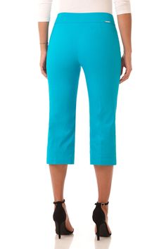 Do you sometimes wish you could enjoy the summers in a casual look, but think it may not be dressy enough for the office? These dressy straight leg capris are made just for you. They are roomy and comfortable enough to feel the soft breezes, and elegant enough to pair up with all your formal tops. Their chic details such as the pressed leg and nautical-inspired buttons add flair to your outfits, making them a summer must-have. Contoured waistband and back darts for perfect fit Tonal buttons at t Bolero Cardigan, Bolero Dress, Formal Tops, Navy Flowers, Pull On Jeans, Loungewear Shorts, Denim Pant, Casual Look, Black Charcoal